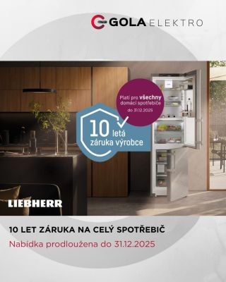 💎 Liebherr prodloužil 10letou záruku! Do 31. 12. 2025 platí záruka na celý spotřebič – důkaz, že si tato německá značka...